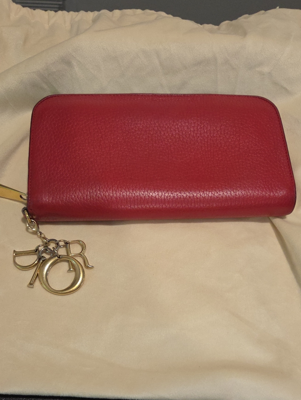 Dior Voyageur Wallet Zip Around With Removable Dior Letterd Charm